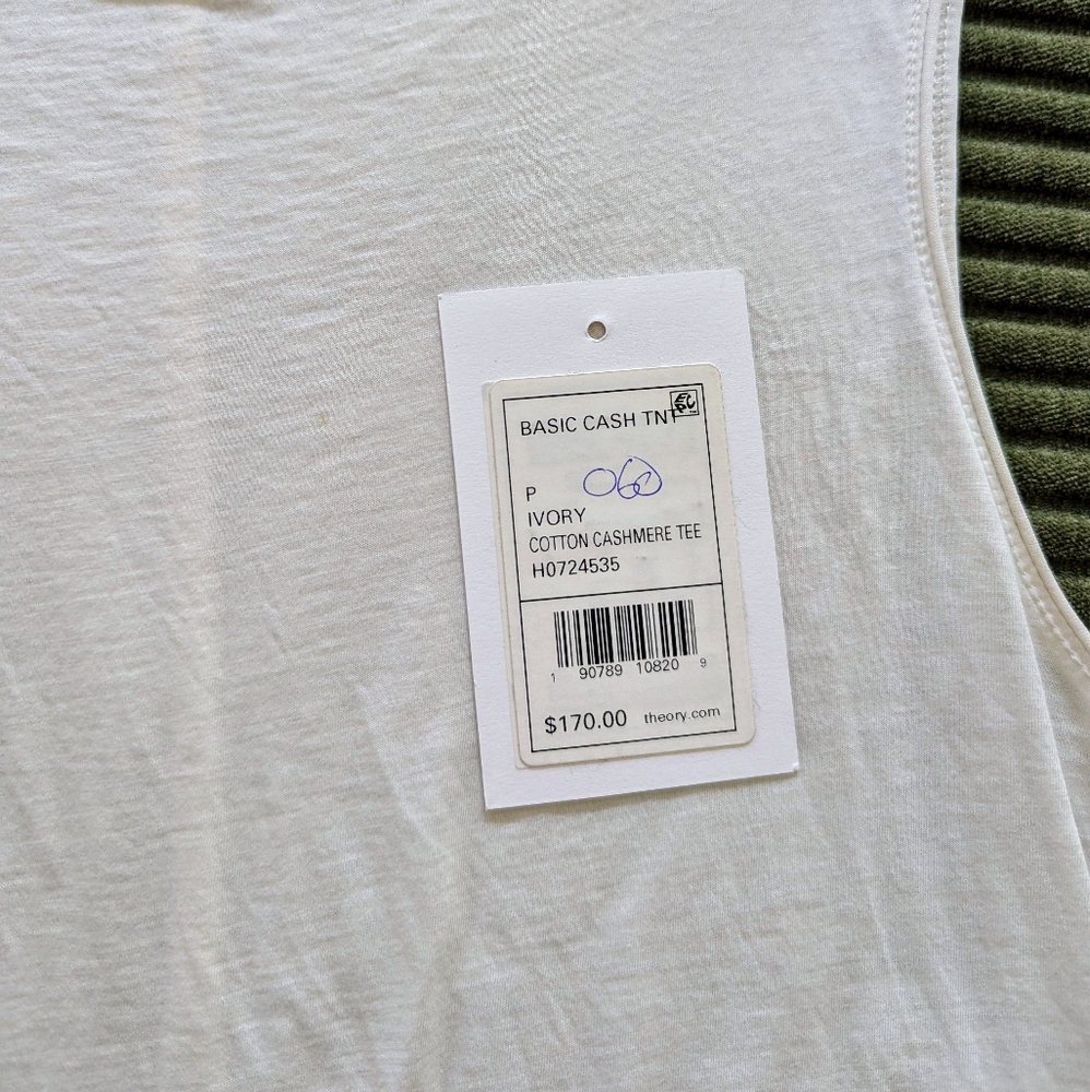 Theory Mock Neck Cotton Cashmere Tee